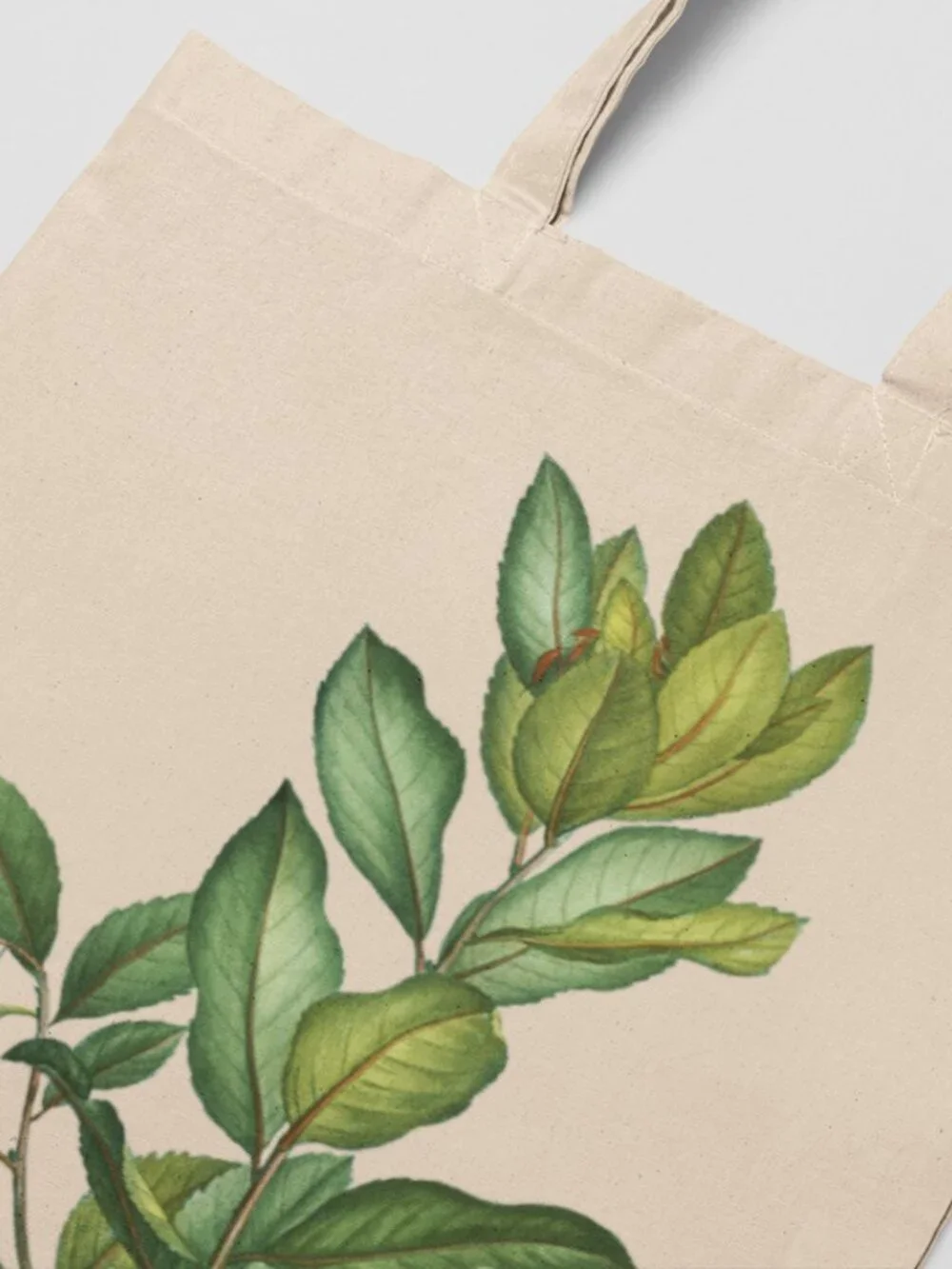 Strawberry Tree Vintage Botanical Print Graphic Canvas Tote Bag